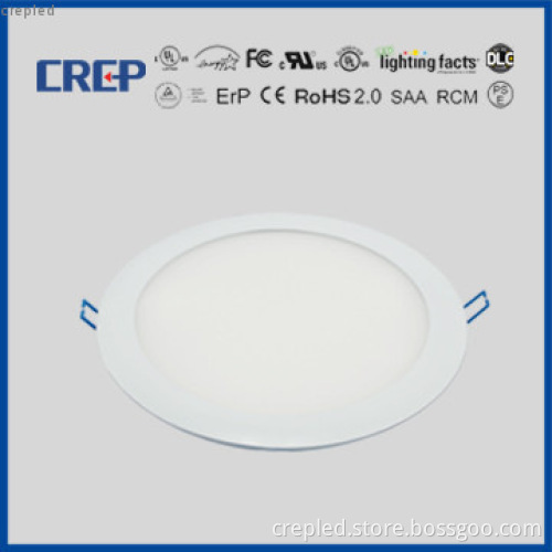 edgelit white round shape led panel light 6inch